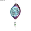 Big Mandala Outdoor Garden Decoration Wind Spinner Balcony Crystal Wind Chimes Metal Home Wall Hanging Sun Catcher Decor Pendant 240409