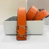 Mode dubbelzijdige lychee graan loewe riem luxe mannen dames designer breedte 3,8 cm gouden zilveren gladde gesp gordels 9fmt