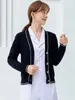 Women's Knits Loose Knitted Long Sleeve Crop Wool Sweater Couple Spring Cardigan Jacket V-neck Female Leisure Work Knitwear Tops