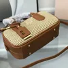 Bowlingball Słomka tkana torba crossbody Designer torebka Mała torba plażowa wiosna/lato nowe pudełko Boston Torka na ramię