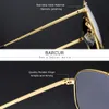 Óculos de sol quadrados originais de Barcur para homens polarizados mulheres hexagon óculos Oculos de Sol Gafas Lunette de Soleil Femme 240415