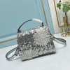 Wallets Embroidered Sequin Bag Hand Sewn Bead Flip Bag Diamond Purse Dinner Bag Party Clutch Wallet Chain Shoulder Crossbody