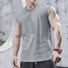 Summer Plain Mens Fitness Singlets Loose Mesh Tops Bodybuilding Tank Top Men Gym Clothing Sporting Oversized Muscle shirt 240416