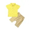 Kleidungssets 6m-5y Kleinkind Kinder Baby Kleidung Kurzarmdrucken Hemd Tops Shorts Pant Bottom 2pcs Set