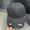 Luxury Designer Baseball Caps Moda Lavagem de Cowboy Letters Letters Men Bordado do Sun Hat Hat Tongue Tongue Bap