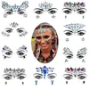 Autocollants 3D Bright Face pour Festival Glitter Makeup Bijoux Sticker on Crystals Gems Jewels Diamonds Decoration 240418