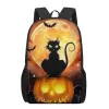 Sacs Pumpkin Halloween Printing Children's Sac à dos Élèves enfants pour garçons filles Sacs d'écoles Sacs à bandoulière pour sortir, faire du shopping, voyager