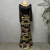 Casual Dresses Luxury Evening Long Fashion African Dashiki Sequin Bodycon Mermaid Gown Elegant Lady Pärled Wedding Party Hip Wrap Dress