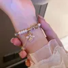 Bracelets de charme Belle insecte Bracelet Bracelet Fashion Crystal Accessoires pour les femmes Imitation Pearl Party Kpop Jewelry Birthday Anniversary