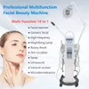 10 dans 1 microdermabrasion multi-fonctionnalités ultrasonores à vapeur facial scludber cutané resserrement de la peau esthétique