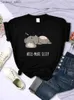 Women's T-Shirt Nd More Slp Cartoons Bear Women T-Shirt Strt Plus Size Top Fashion Hip Hop Casual Clothing Personality Female Short Slve Y240420