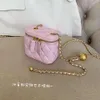 designer beach toiletry bag chenel Golden Ball Bag Pink Chain Bag Womens Diagonal Straddle Bag Mini Bag Leather Bag