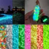 Acquari 50/100 pezzi da 10 mm Glow nel giardino scuro ciottoli per giardino da giardino giardino canottiere acquario decorazione luminosa pietre