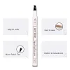 Supply 4 Colors 4 Fork Tip Eyebrow Pencil Waterproof Liquid Brow Pencil Gray Microblade Eyebrow Pen Black Eyebrow Tattoo Pen Makeup