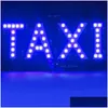 Car Headlights 4 Color Taxi Cab Windsn Windshield Sign White Led Light Lamp Bb Drop Delivery Automobiles Motorcycles Auto Parts Dhkdy