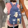 Backpacks JOYPESSIE Fashion Female Women Backpack Cotton Kawai Rucksack Cute Student School Bag Teenage Girls Casual Bookbag Mochilas