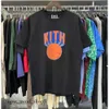 Camisetas de diseñador para hombres kith thish carta estampada cielo azul blanco nube divertida estampado de algodón de alta calidad camiseta de manga corta de gran tamaño para hombres y w 432