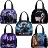 Bags Wednesday Addams Lunch Bag Bento Thermal Insulated Pouch boys girls School Snacks Outdoor Food Container Handbags Cooler Box