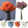 Decorative Flowers Tropical Artificial Hand Tied Flower Bouquet Simulation 5 Peonies North American European Style Branches For Vases