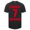 2023 2024 BAYER 04 Koszulki piłkarskie Leverkusens 23 Dom Black Away White 3rd Blue Football Shirt 24 Specjalne mundury męskie Hincapie Wirtz Hofmann Tapsoba Palacios Mężczyźni