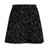 Черный леопардовый принт мини -юбки шикарная и элегантная женская юбка сексуальная мини -короткие женские юбки 240418