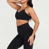 Align Gym Effortless Lu 2 Pieces Seamless Yoga Set Women Bra High Waist Leggings Fiess Clothing Femme Sportswear Sports Suit Lemon Gym Runn