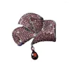 Brooches Vintage Women Men Fashion Rhinestone Pendant Bow Twist Accessories Exquisite Crystal Pins For Ladies's Party Banquet