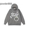 24SS High Street Trendy New Product Hoodie Letter Universo Star Foam Print Loose Velvet Hellstar