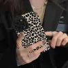 Mobiltelefonfodral Creative Leopard Cow Silicone Leather Case för iPhone 15 14 13 Pro Max 11 12 SE 7 8 Plus X XR XS Max Soft stockproof Cover J240418