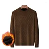 Heren truien herfst en winter crew nek pullover trui losse casual lange mouwen jacquard gebreide bodem shirt