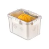 Bouteilles de rangement Capacité du conteneur alimentaire Plateau de service divisé avec manche de couvercle Conception de conception BPA Boîte d'organisateur de réfrigérateur portable libre pour facile