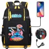 Rugzakken Stitch USB grote capaciteit Tieners Studenten Schoolbags Vrouwen Men Men Laptop Travel Backpack Boy Girl Kids School Book Bags