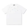 Designer Correct Version Of Kroqin Sky Star Cross Hot Diamond Summer Short Sleeve Men's Women's Loose Fit Pure Cotton Casual T-Shirt