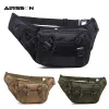 Bortkyror Taktisk midja Pack Bag Militär Crossbody axel Messenger Bag Fanny Pack Sling Axel Väskor för utomhusjaktcamping