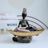 Resin Exotic Black Woman Storage Figurines Africa Figure Home Desktop Decor Keys Candy Container Interior Craft Objects 240416