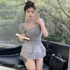 Work Dresses Pure Sexy Girl Suit Women's Summer Slim Fit Mesh T-shirt Top High Waisted Mini Skirt Two-piece Set Fashion Female Clothes