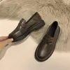 Plataforma de sapatos casual para mulheres oxford couro descalço mocassins coreanos zapatos mujer