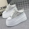 Casual Shoes Inside To Increase 12 Cm Baotou Half Slippers Female Outside Wear A Summer Platform 10cm Heelless Slip-on Lazy Sandals Sandal