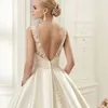 Atin A Line Wedding Dresses Sexy Open Back Lace Appliqued Modern Boho Garden Robes De Mariee Sweep Train Buttons Simple Bridal YD