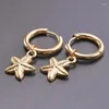 Dangle Earrings Chic Starfish For Women Star Stainless Steel Men 2024 Trending Punk Kpop Fashion Accessories Gifts