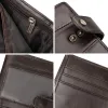 Cüzdanlar humerpaul orijinal deri rfid vintage cüzdan erkekleri para ile ilk katman deri debriyaj çantası trifold kart tutucular çanta