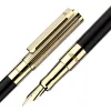 Pennor Darb Luxury Fountain Pen pläterad med 24K Gold Plating High Quality Business Office Metal Ink Penns Gift Classic