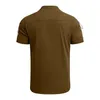 T-shirt à manches courtes en coton et lin LED Casual Summer Mens T-shirt confortable