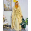 Vêtements ethniques citations marocaines jaunes pour dubaï caftans farasha abaya mariage élégant robe longue caftan