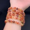 geomancy accessory Natural Multi Women's Koi Red Yellow Gum Flower Three Loop Bracelet Simple and Fashionable Crystal Jewelry
