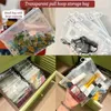 Storage Bags Frosted Clear Plastic Package Cloth Travel Bag Custom Waterproof Zipper Lock Self Seal Portable 15 Pcs 20Pcs