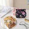 Storage Bags Makeup Bag Floral Print Waterproof Lipstick With Metal Spring Opening For Commute Travel Lightweight Portable