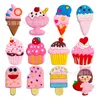 アニメチャーム卸売子供時代の思い出甘いピンクのアイスクリームカップケーキ面白いギフト漫画チャームズシューズアクセサリーPVCデコレーションバックルソフトラバー詰まり