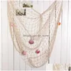 Other Home Decor Fishing Net Sea Shell Hanging Decoration Ocean Theme R230630 Drop Delivery Garden Dhrs2