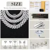 Pass Diamond Test Cuban Link Chain Hip Hop 925 Serling Silver 15 mm VVS Moisanite Diamond Ice Out Collier Cubain Collier